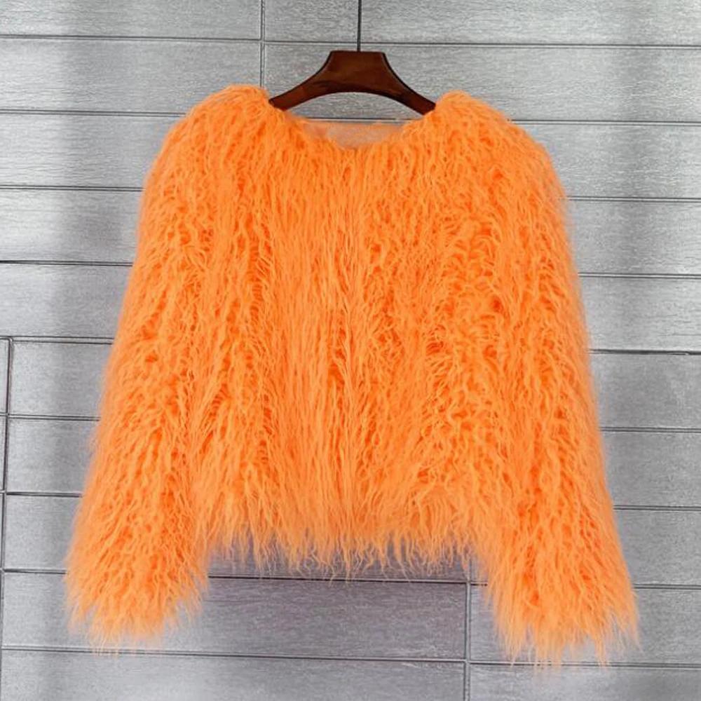 Manteaux de fourrure pour femmes, haut à la mode, manteau en fausse fourrure rose, élégant, épais et