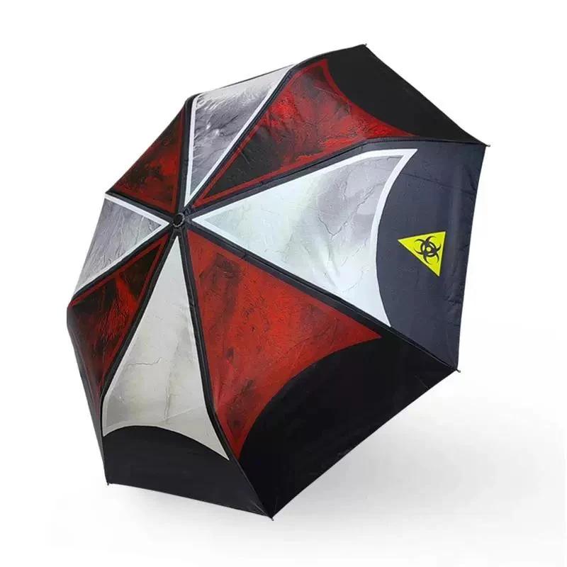 Parapluie de pluie automatique résistant au vent 3 pliable ensoleillé pluvieux imperméable UV Paraso