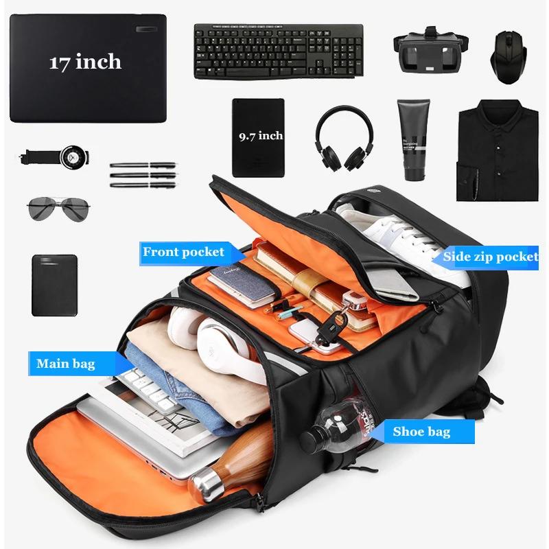 Sac à dos de voyage pour hommes, grande capacité, trekking, Business, 17 pouces, pour ordinateur por