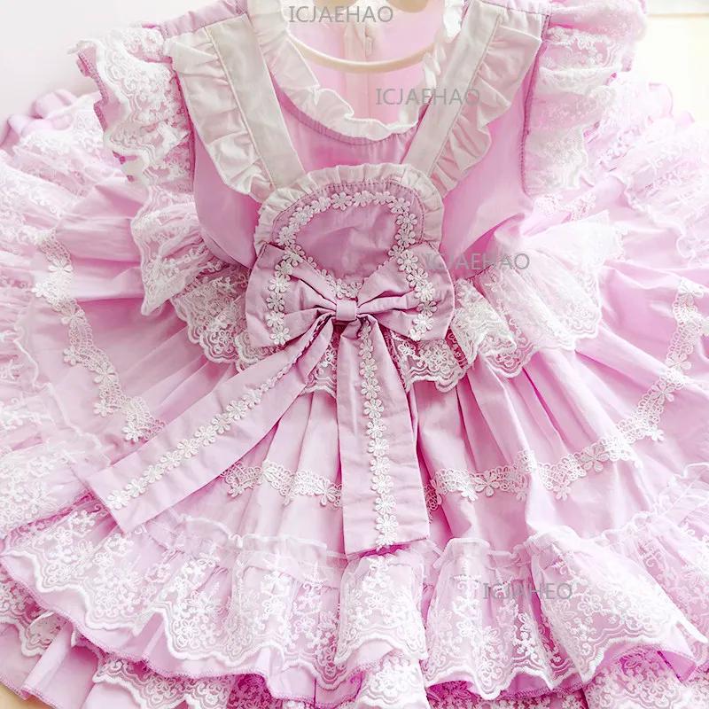 Robe de princesse Lolita pour filles 2026, tenue de tutu pour bébé pour le premier anniversaire, rob