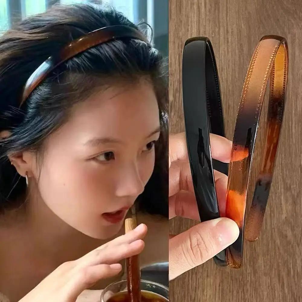 Bandeaux pour cheveux en acrylique pour femmes, Styles écaille de tortue, antidérapants, élégants po