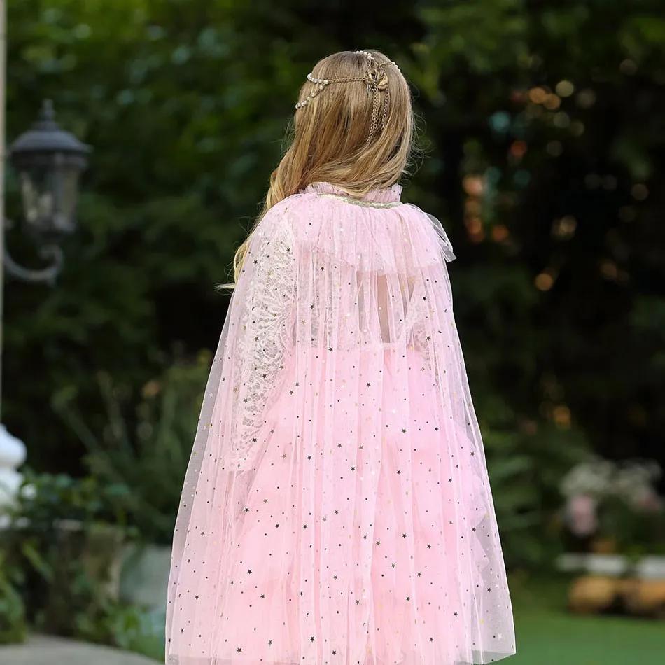 Costume de fille pour enfants, robe élégante, Cape pour enfants, fourniture de fête de noël et d'hal