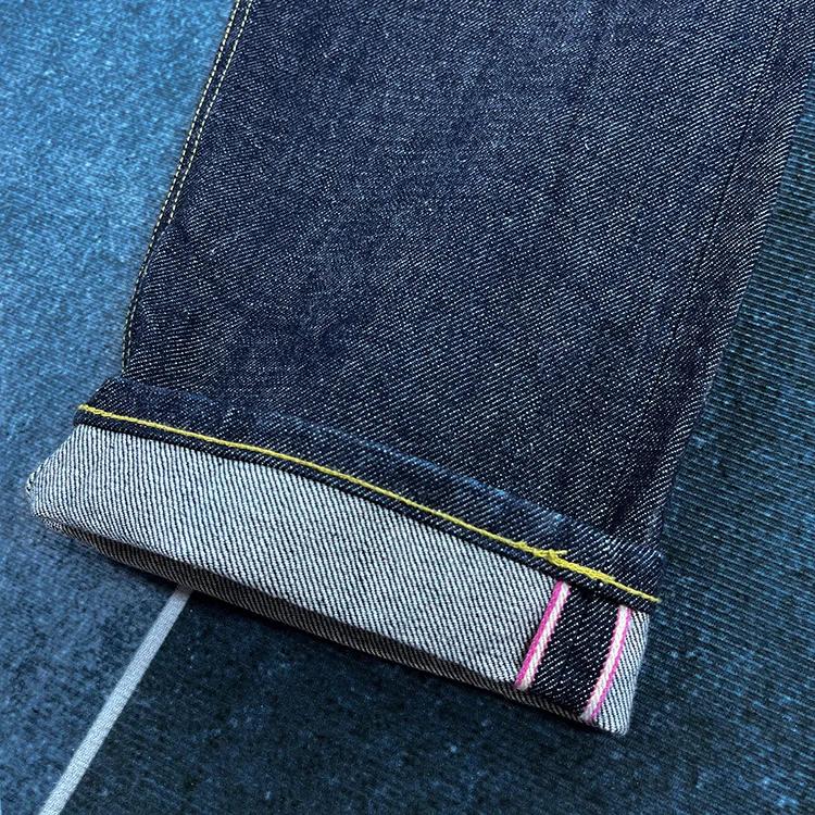 16oz haute qualité rose Selvadge Denim jean pour hommes coton lavé pantalon brut bleu américain Vint