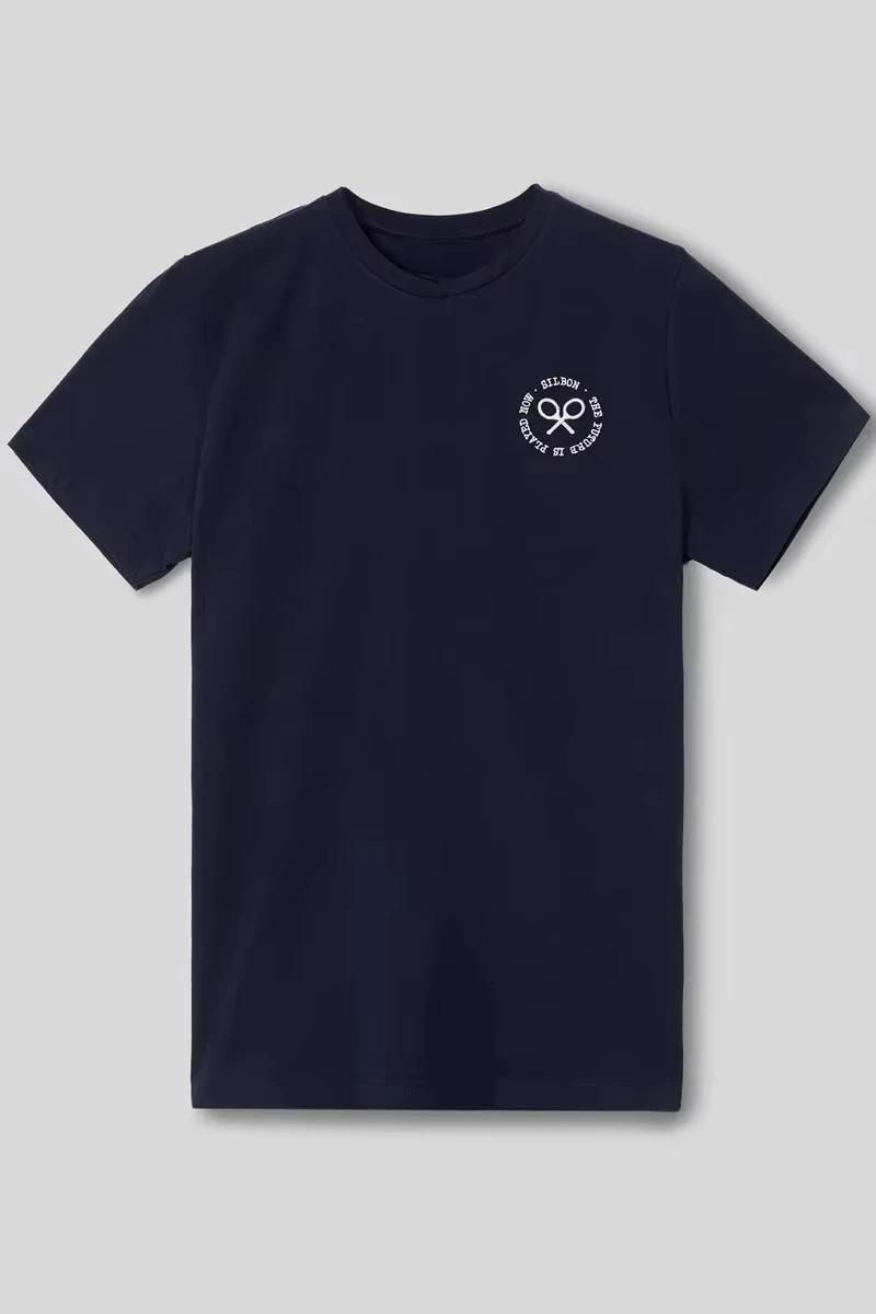 T-shirt d'été SILBON pour hommes, confortable et respirant, à manches courtes, idéal pour la moto. V