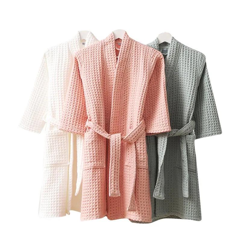 Peignoir de bain en coton pour enfants, absorbant et à séchage rapide, long, avec capuche, en tissu