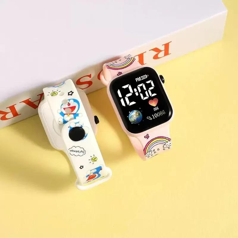 Nouveau dessin animé couleur imprimé étudiant LED montre électronique à la mode imprimé carré Y1 bou