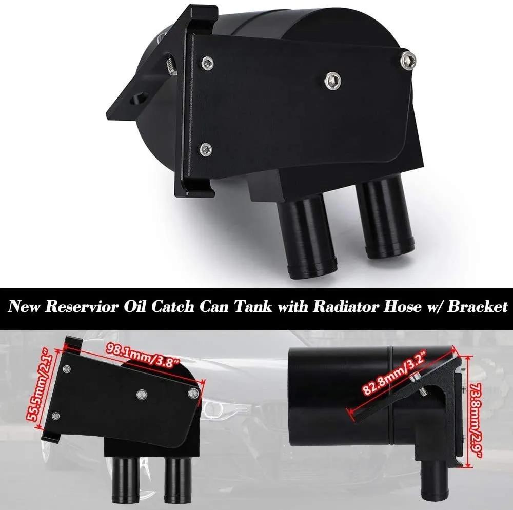 Kit de réservoir de réservoir de récupération d'huile de réservoir noir avec tuyau de radiateur en S