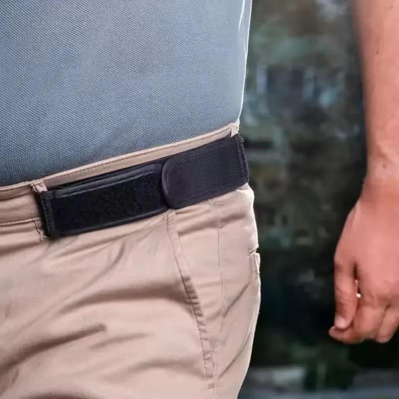 Ceinture élastique unisexe sans boucle, avec ceinture élastique invisible réglable, pour un usage dé