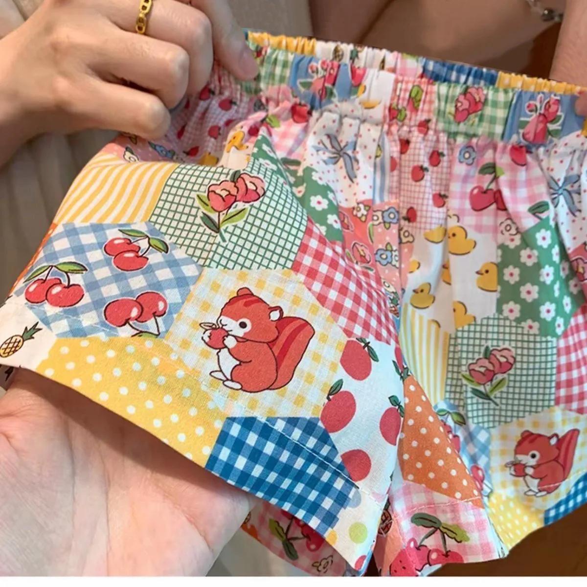Ensemble vêtements maison été Hello Kitty filles deux pièces short sans manches
