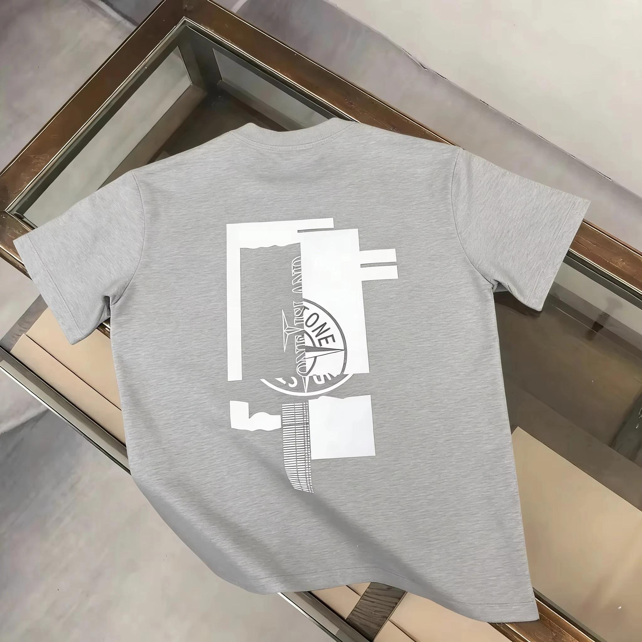 T-shirt imprimé surdimensionné de marque de luxe haut de gamme, tendance mode, décontracté, en coton