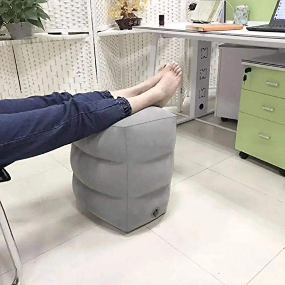 Coussin d'assistant de pied gonflable pour le voyage, portable, réglable, trois couches, recommandé,