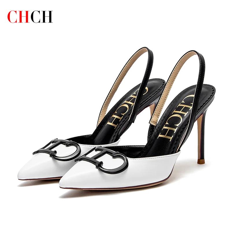 CHCH femmes talons hauts 2025 pointe pointue destin bout fermé talons à lanières Sexy mariage robe d