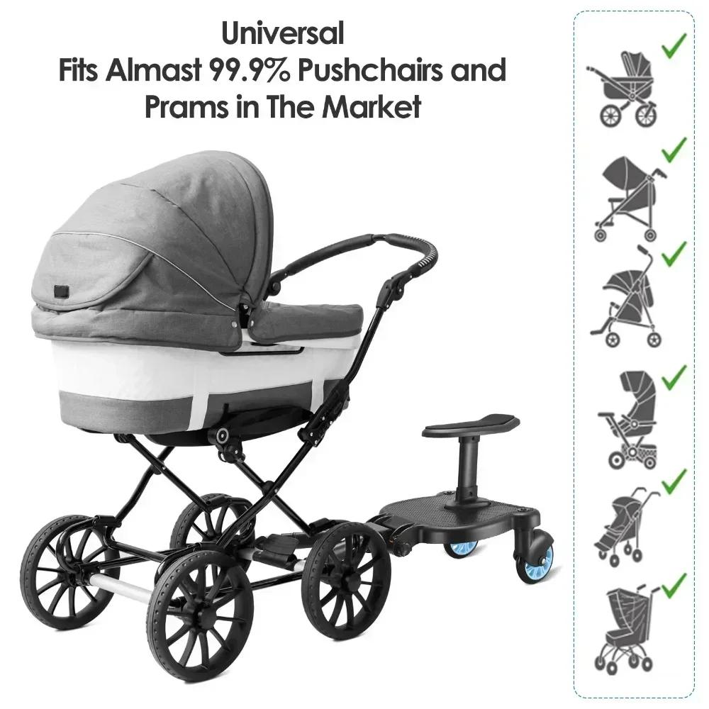 Adaptateur universel de planche de marche pour poussettes avec siège jogging pour deuxième enfant jumeaux