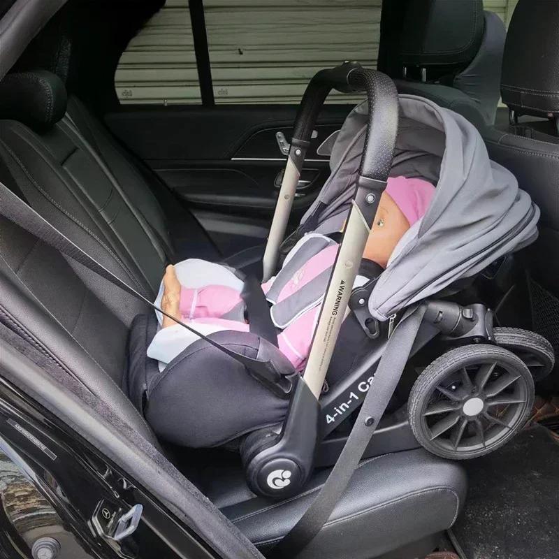 Poussette multifonctionnelle 4 en 1 pour nouveau-né, siège auto léger, vue haute bidirectionnelle, p
