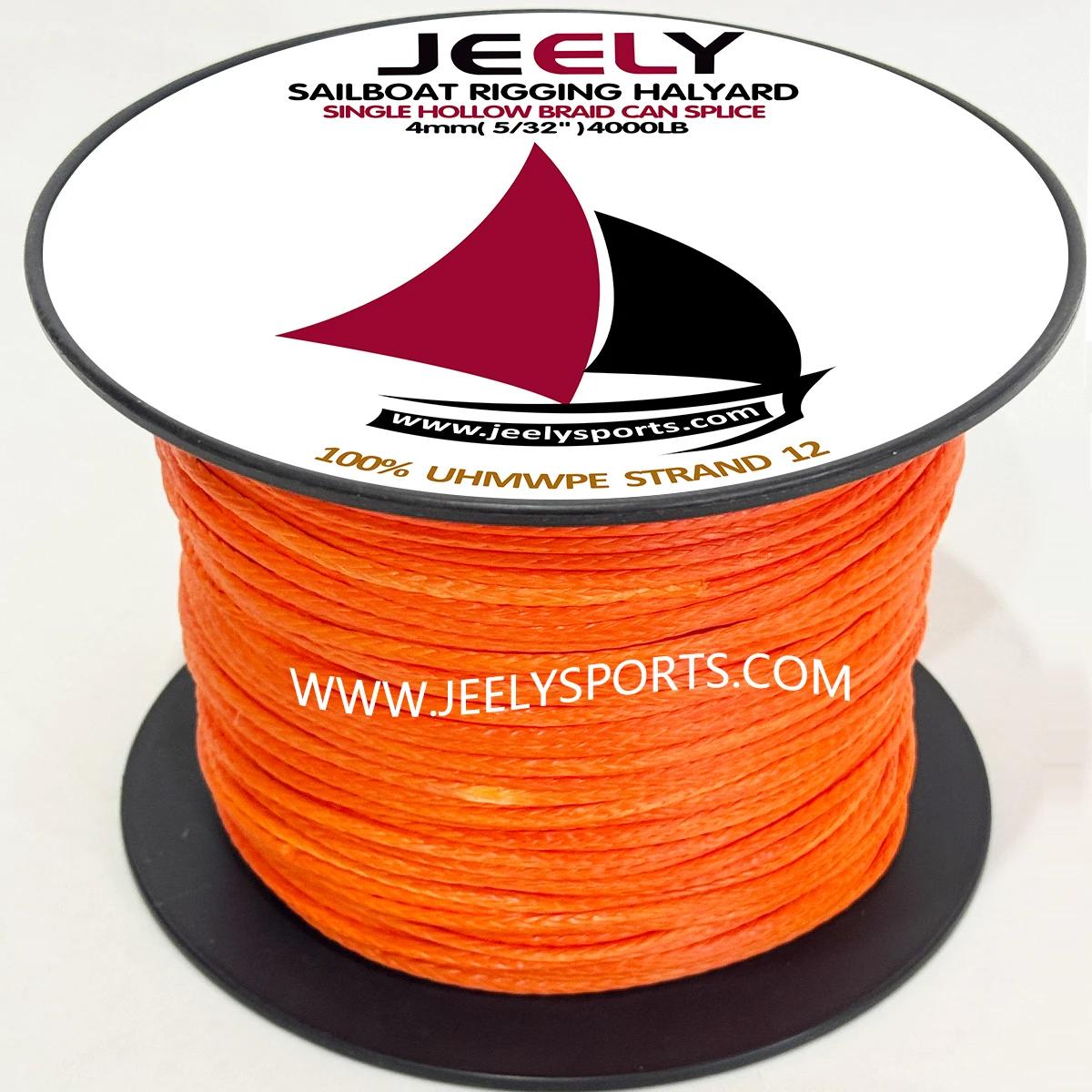 Corde de treuil à tresse unique, fibre de sang kgs Uhmwpe, 50m, 4mm, 12 brins