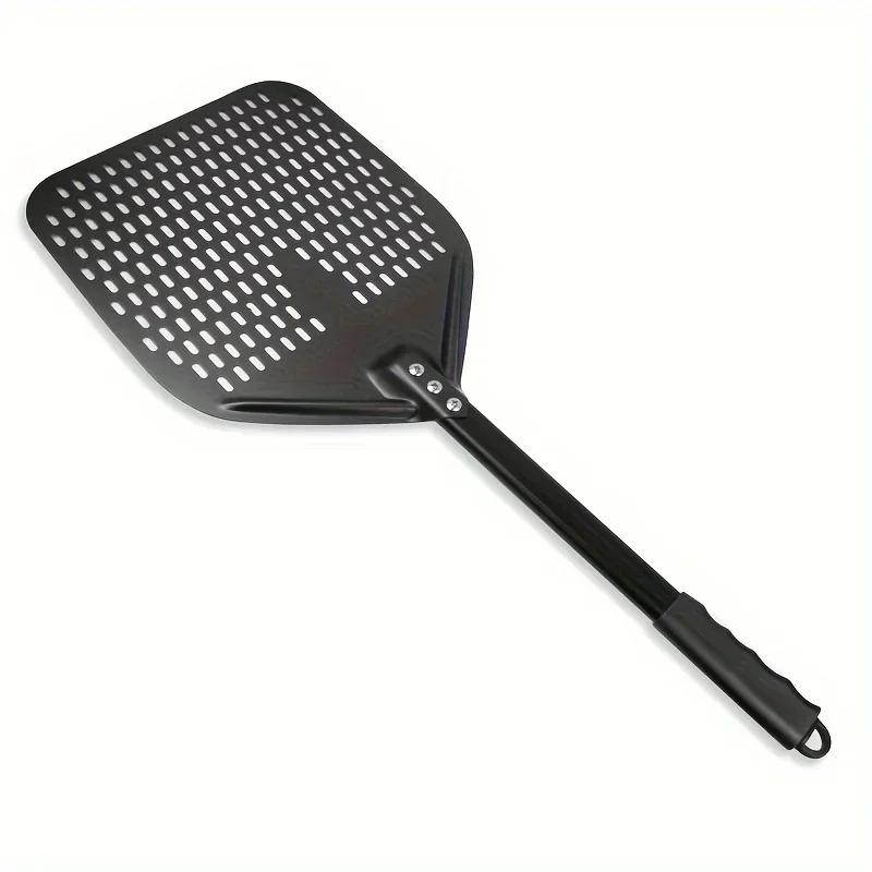 Pelle à pizza perforée rectangulaire, 30.48x35.56 cm, pour transfert, professionnelle, en aluminium,