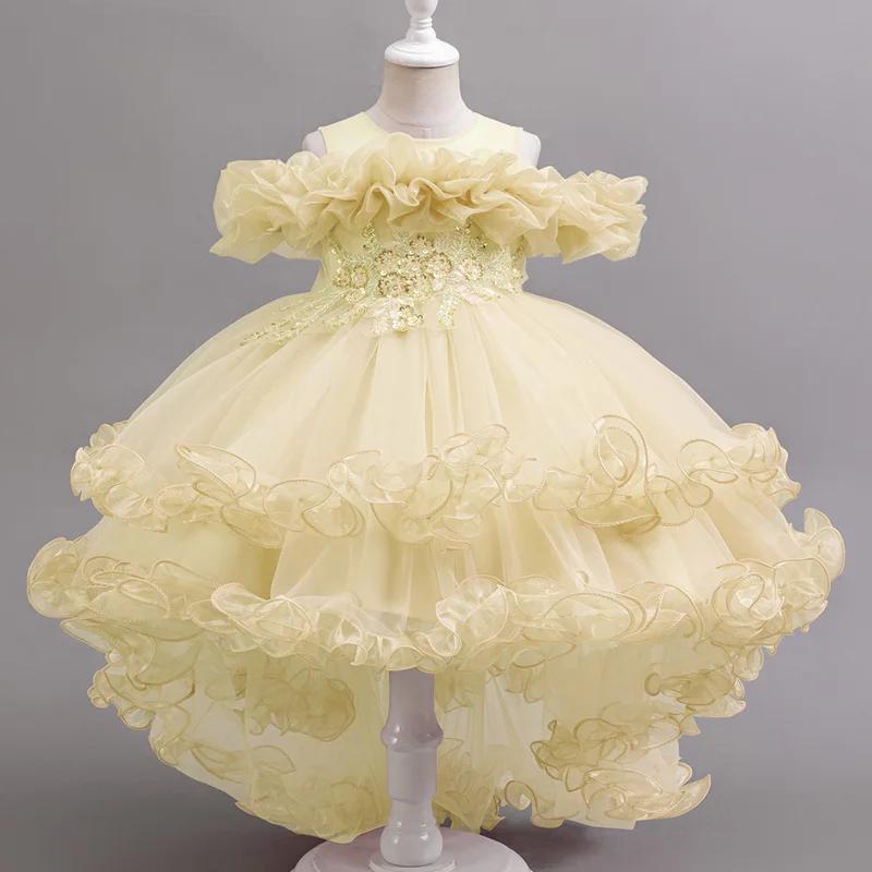 Robe de Princesse à Paillettes pour Fille, Tenue de Mariage, de Noël, de ixd'Anniversaire, Douce et