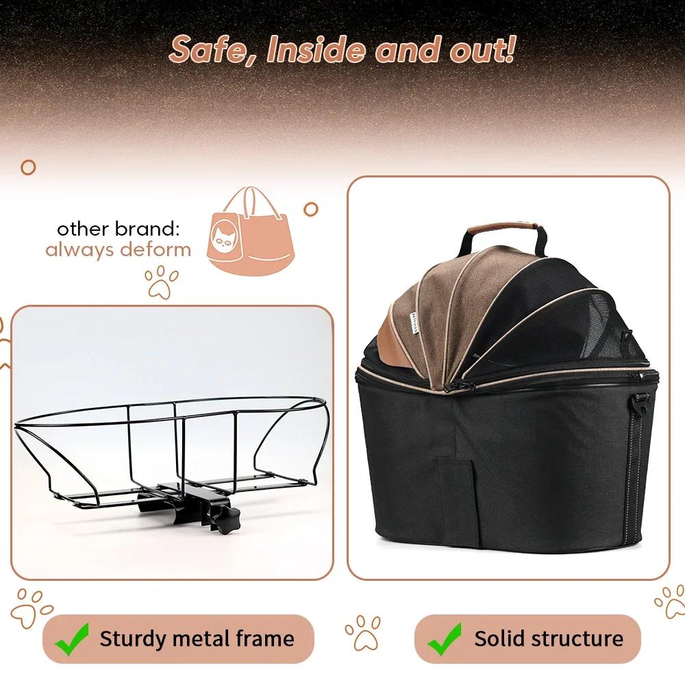 Panier de vélo arrière rembourré confortable pour chien, panier de siège de banlieue pour animaux de