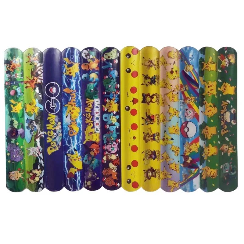 Bracelets Pokemon Pikachu, Bracelet à pression, personnages de poupée Anime, anneau à main pour enfa