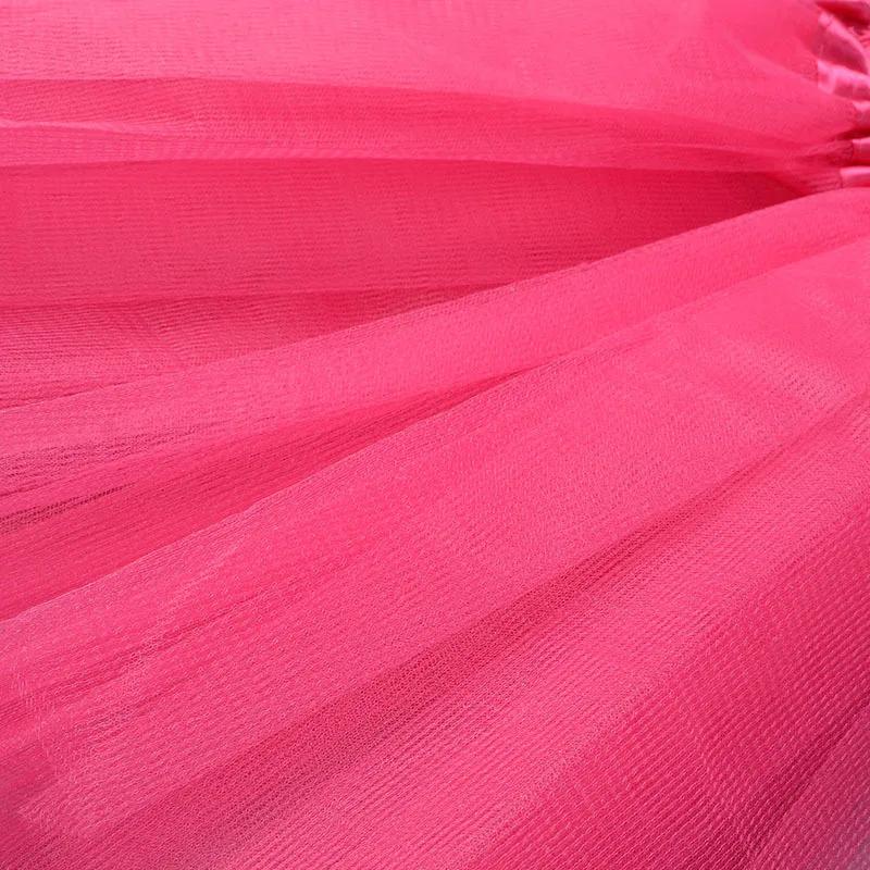Fille élastique Ballet Dancewear Tutus Mini jupe pour fête d'anniversaire danse 3 couches Tulle Tutu