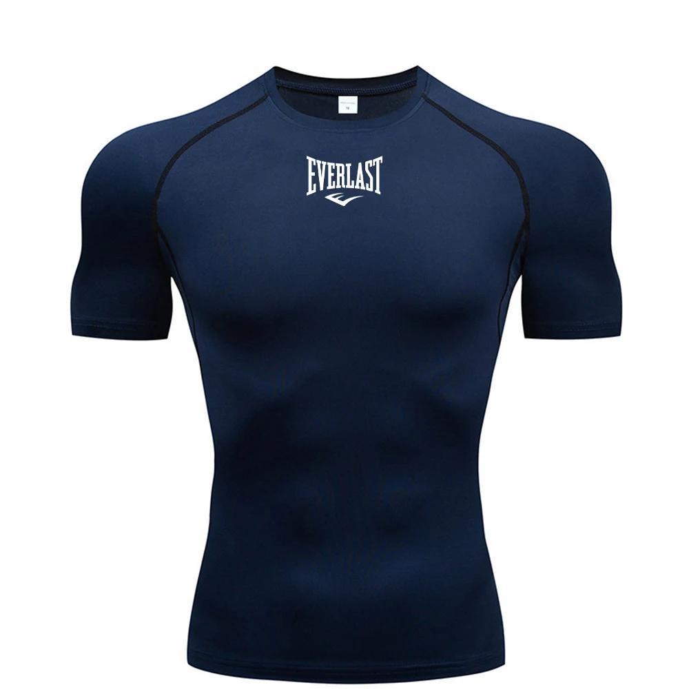 T-shirt de compression à manches courtes pour homme Everlast - Couche de base athlétique pour la gym