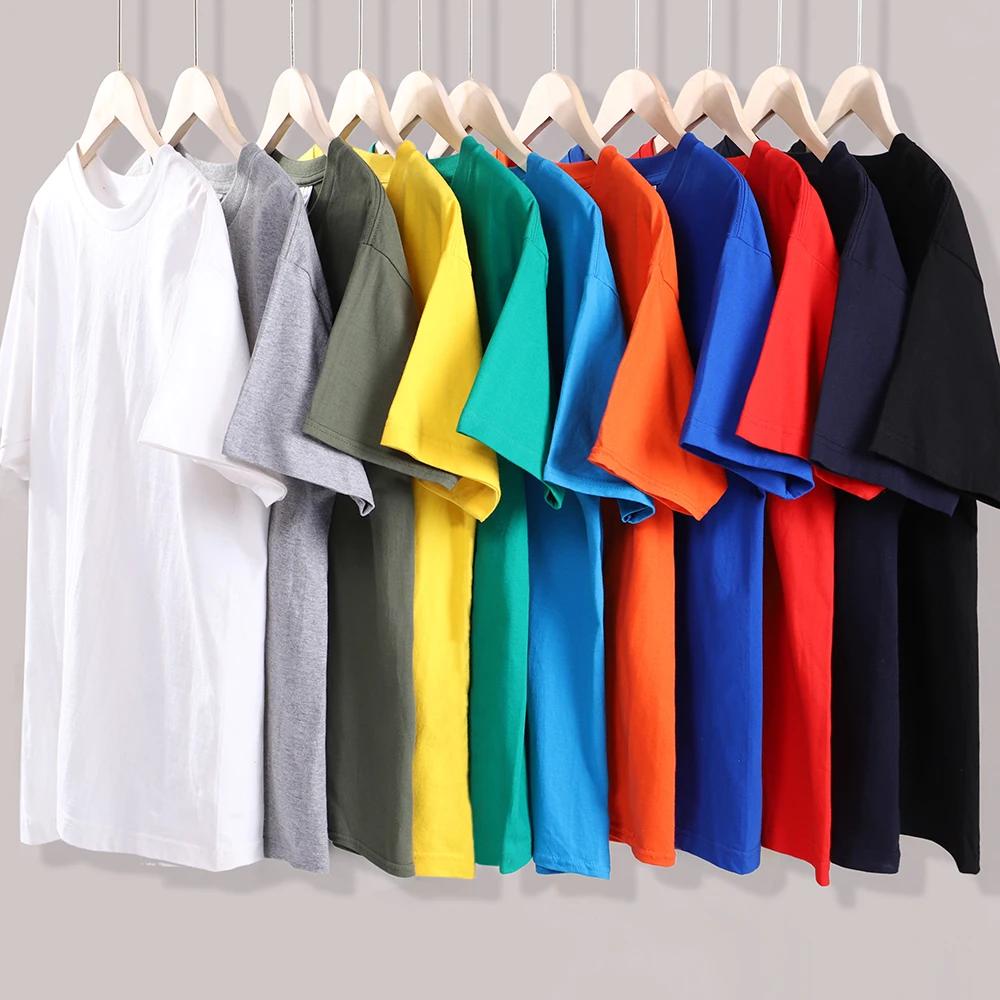 14 couleurs couleur bonbon 100% coton T-Shirts hommes femmes surdimensionné manches courtes décontra