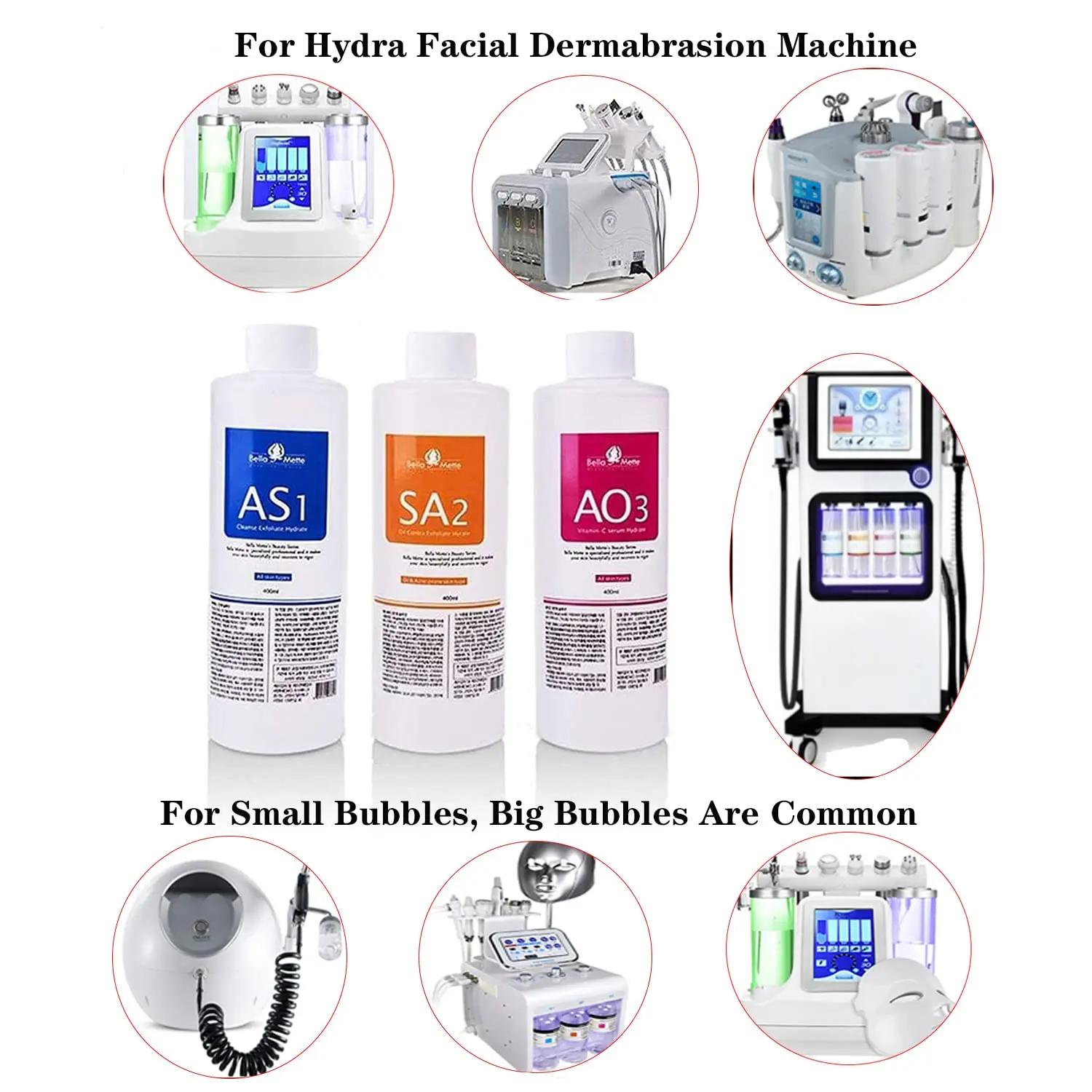 Sérum hydrofacial liquide pour le visage AS1 SA2 AO3, solution Aqua Peel pour machine de beauté, soi