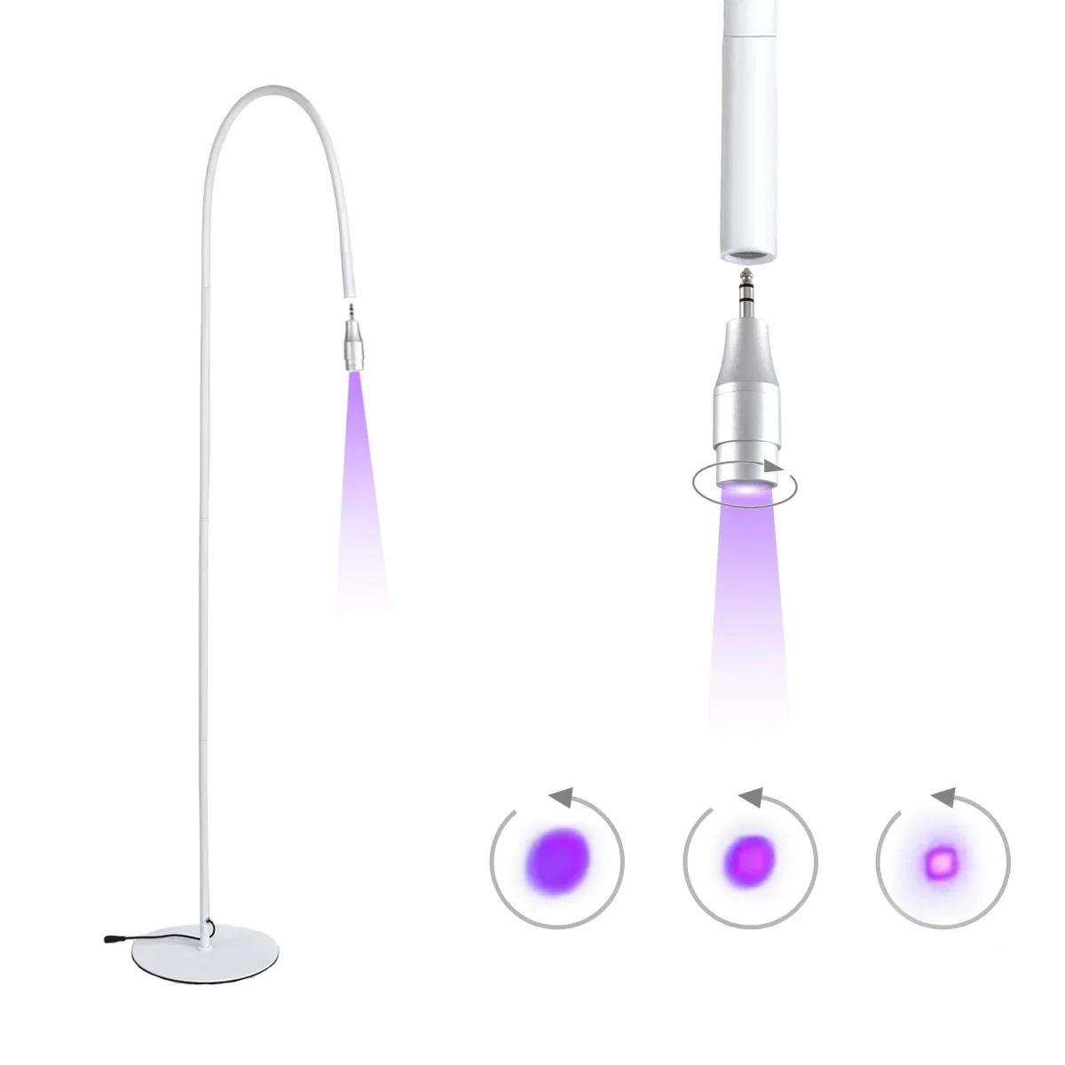 Lampe à polymériser UVLED avec interrupteur au pied, mise au point réglable, lampadaire, greffage de