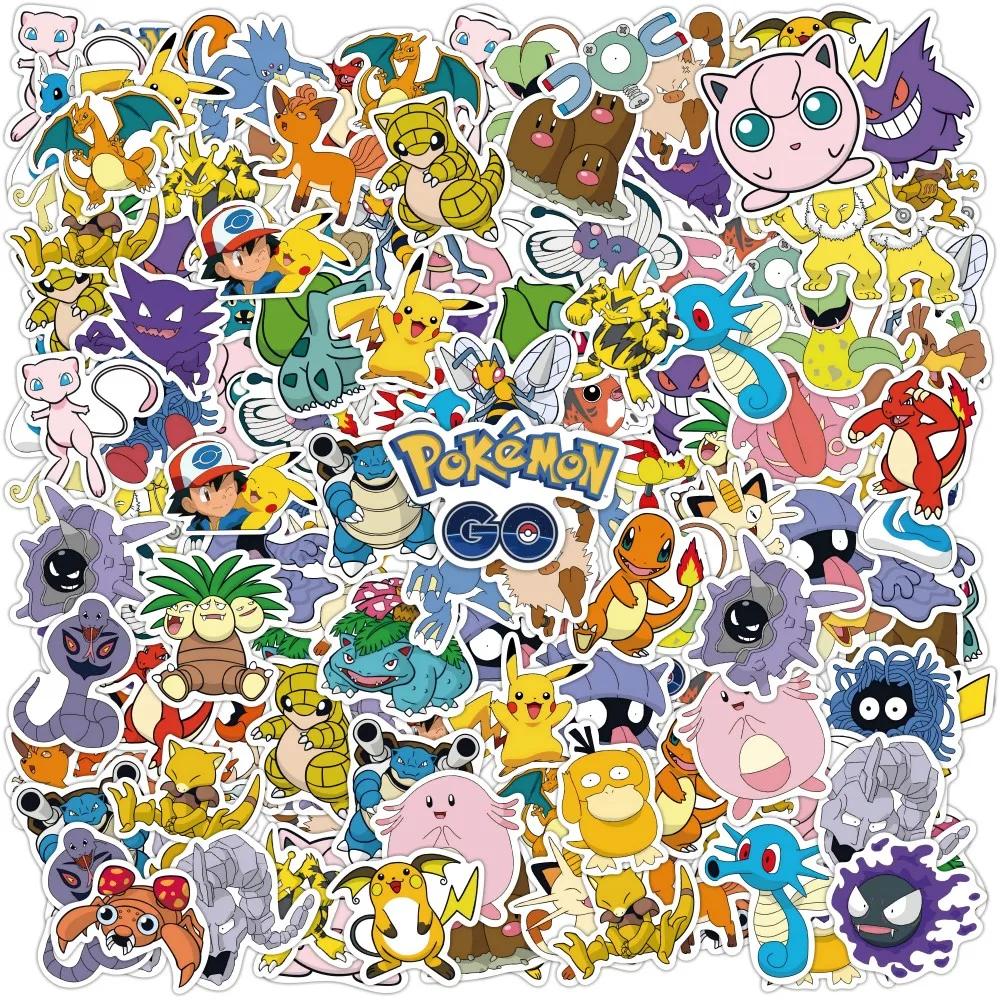 50 pièces Anime Pokemon mignon autocollants Graffiti décoration bricolage planche à roulettes téléph