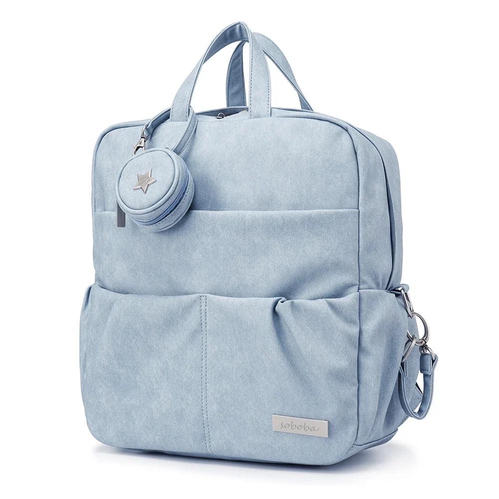 Sac à dos à couches Soboba grande capacité - Sac étanche élégant avec porte-sucette pour nouveau-né