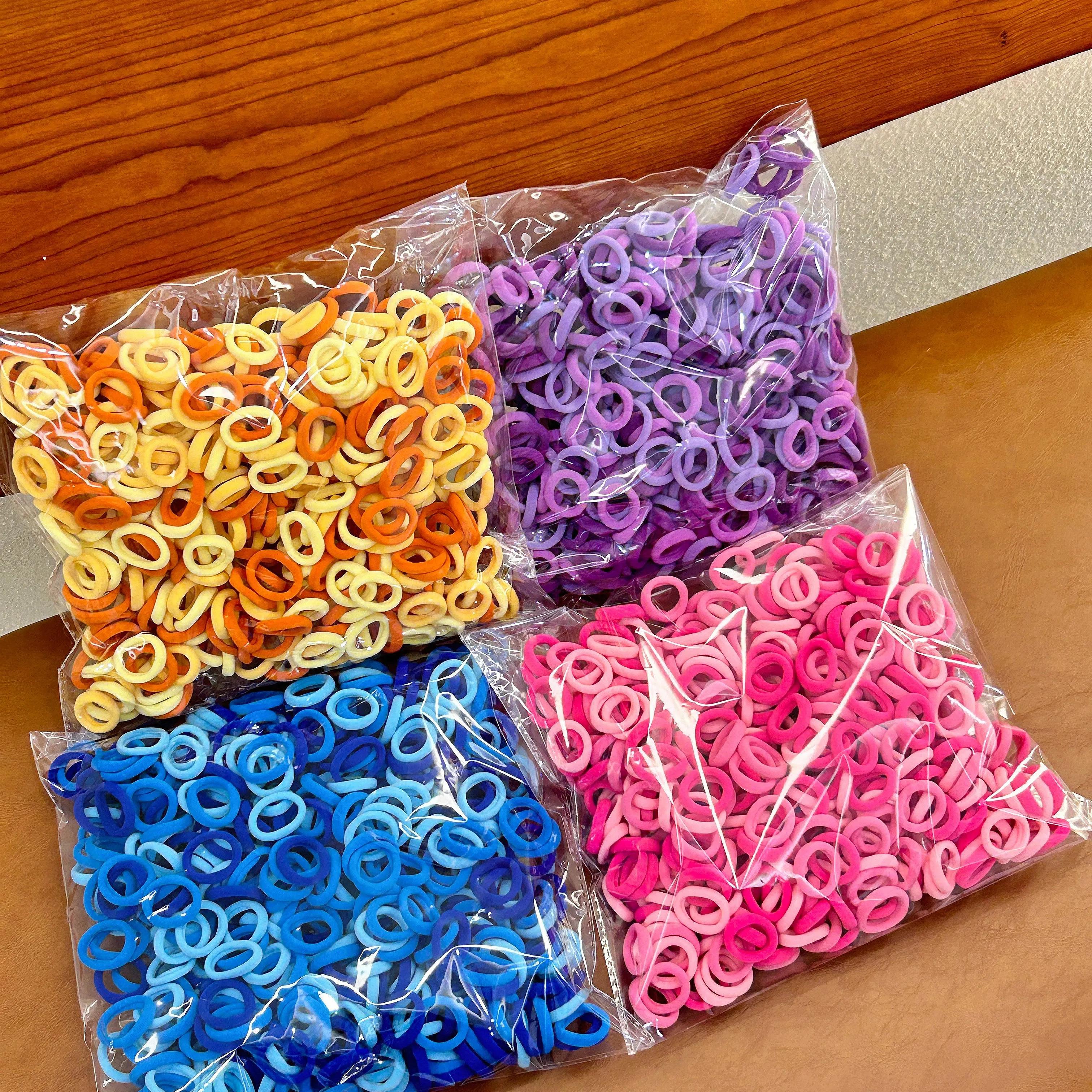 100 pièces d'accessoires pour cheveux pour enfants, corde à cheveux en Nylon à haute élasticité, ban