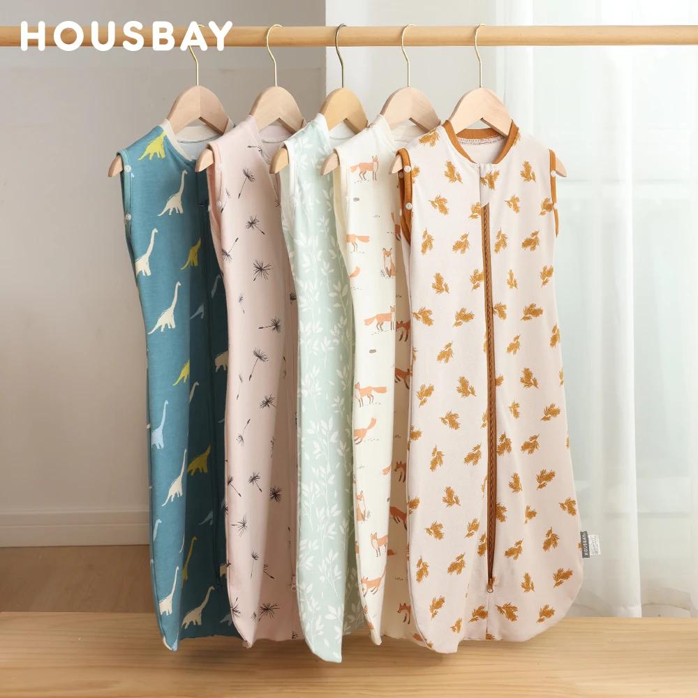 Sac de couchage bébé sans manches été fin - 100% coton doux à fermeture éclair 2 voies