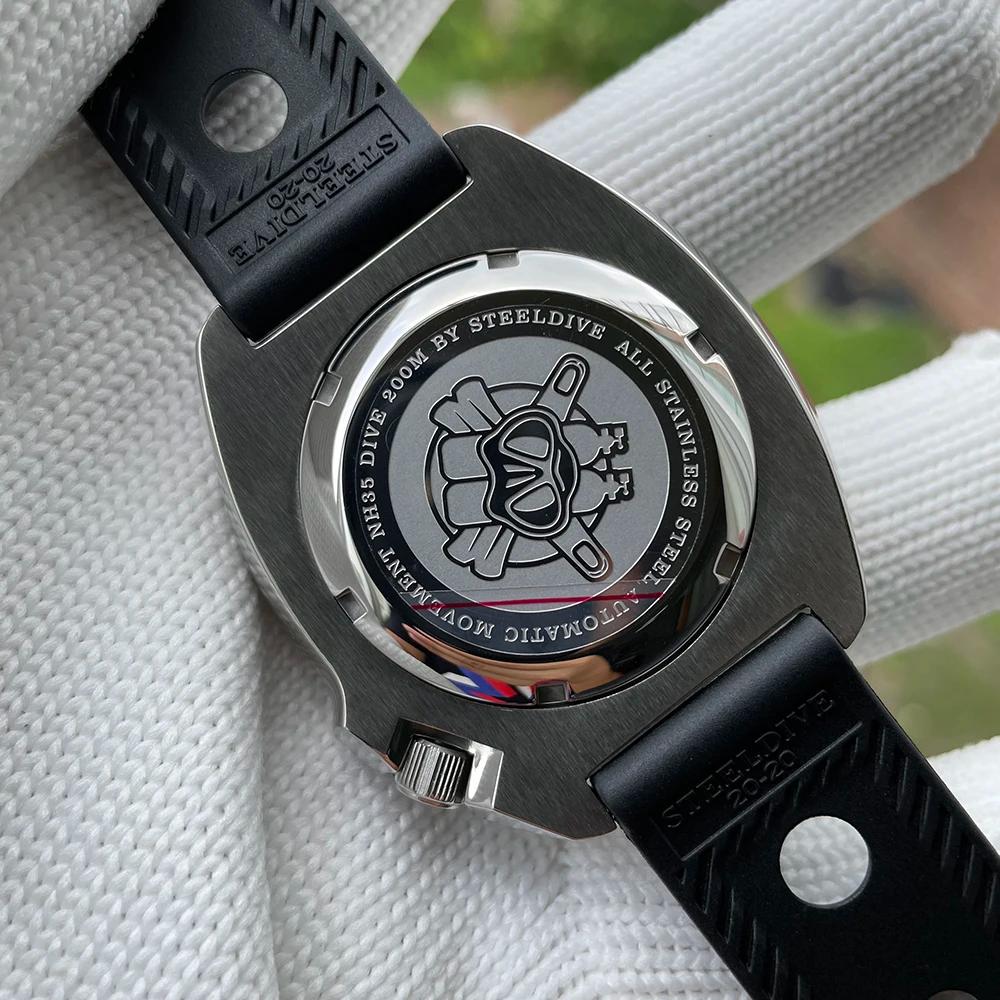 STEELDIVE SD1970 montre de plongée mécanique automatique capitaine Willard NH35 montres tortue homma