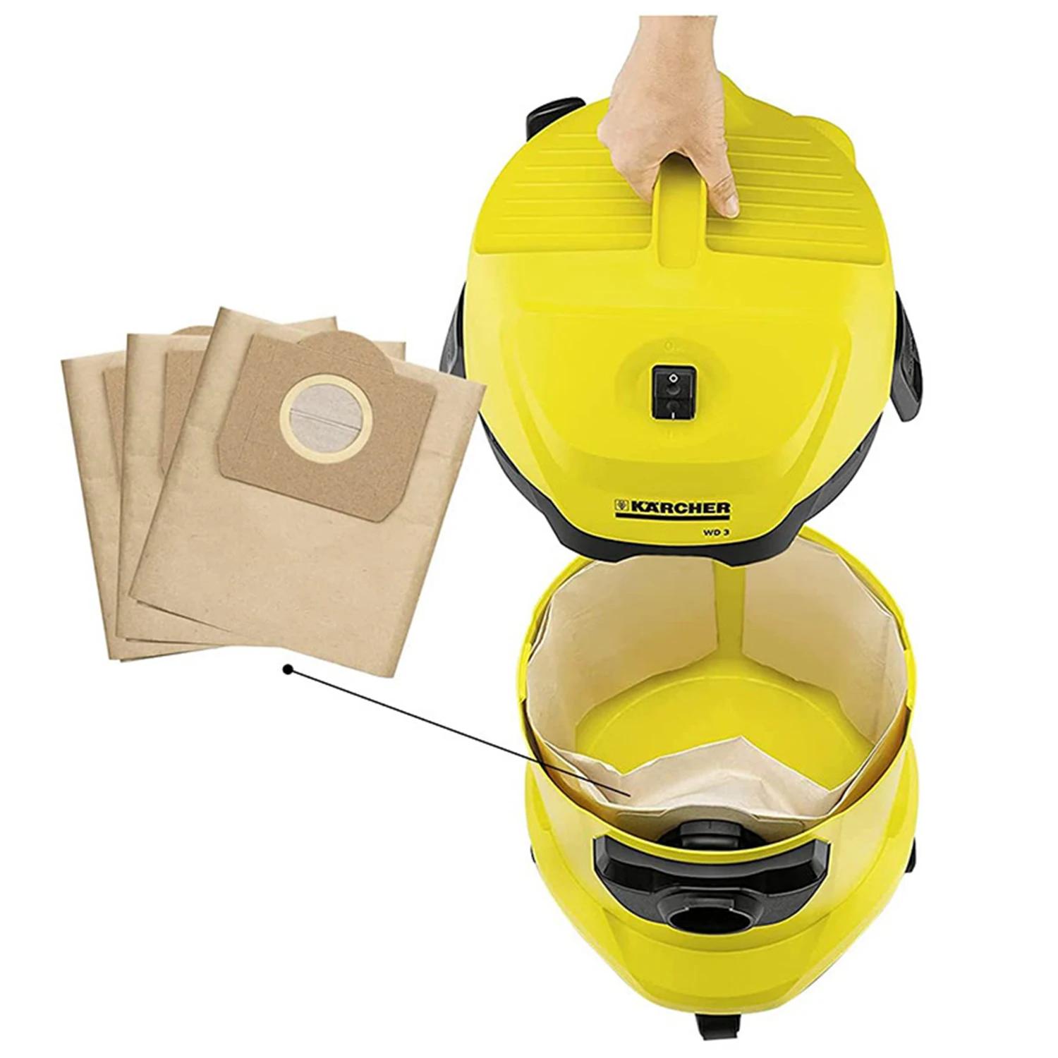 Sacs en papier anti-poussière pour aspirateur Karcher WD3 WD3300 MV3 SE4001 SE4002 6.959-130 A2200 A