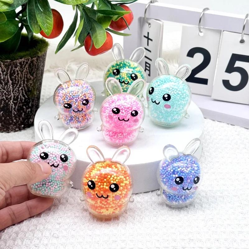 Balles anti-Stress en forme de lapin Squishy, 3 pièces, avec jouet léger anti-Stress, jouets Fidget