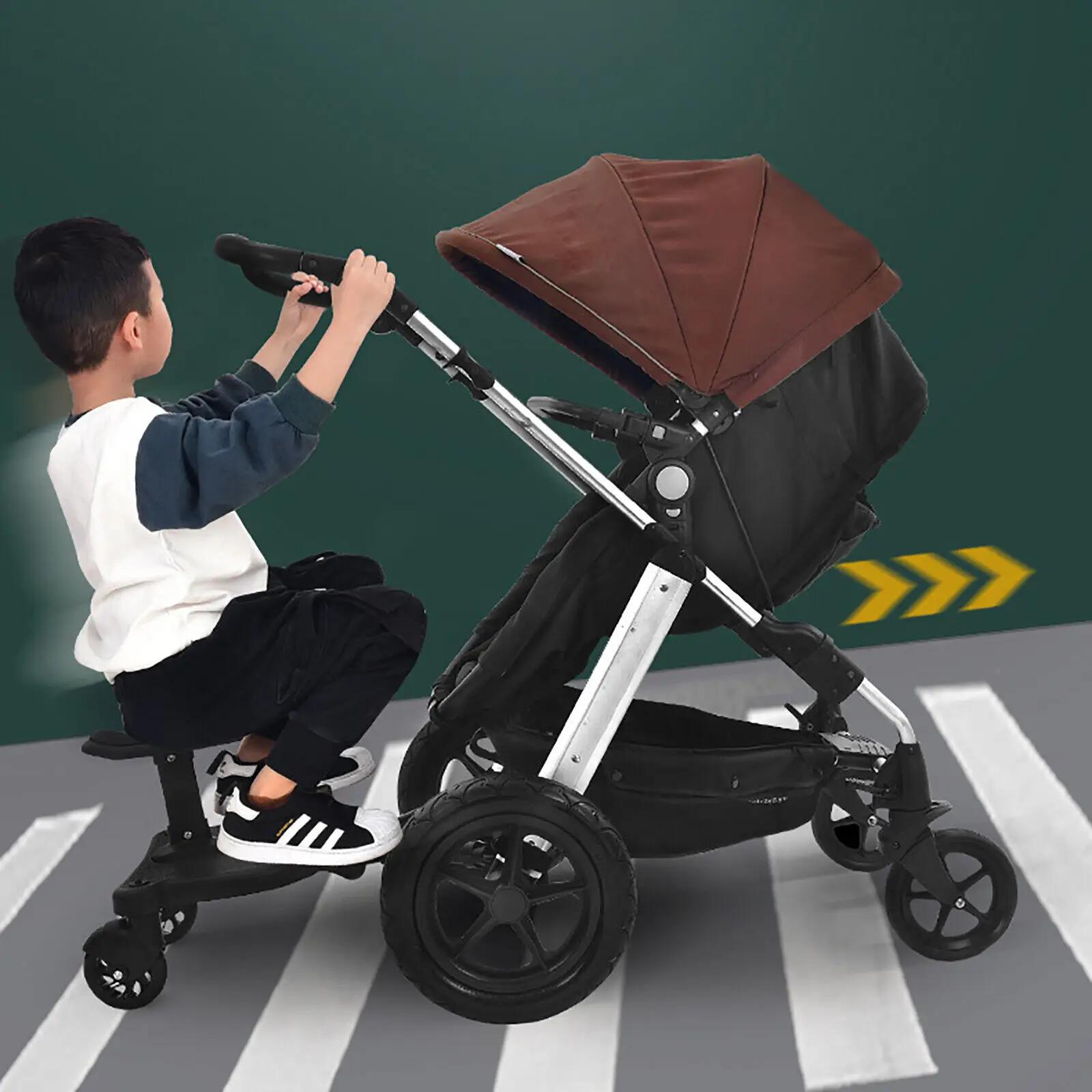 Poussette assise et sur pied, planche de poussette universelle 2 en 1 avec coussin confortable, régl