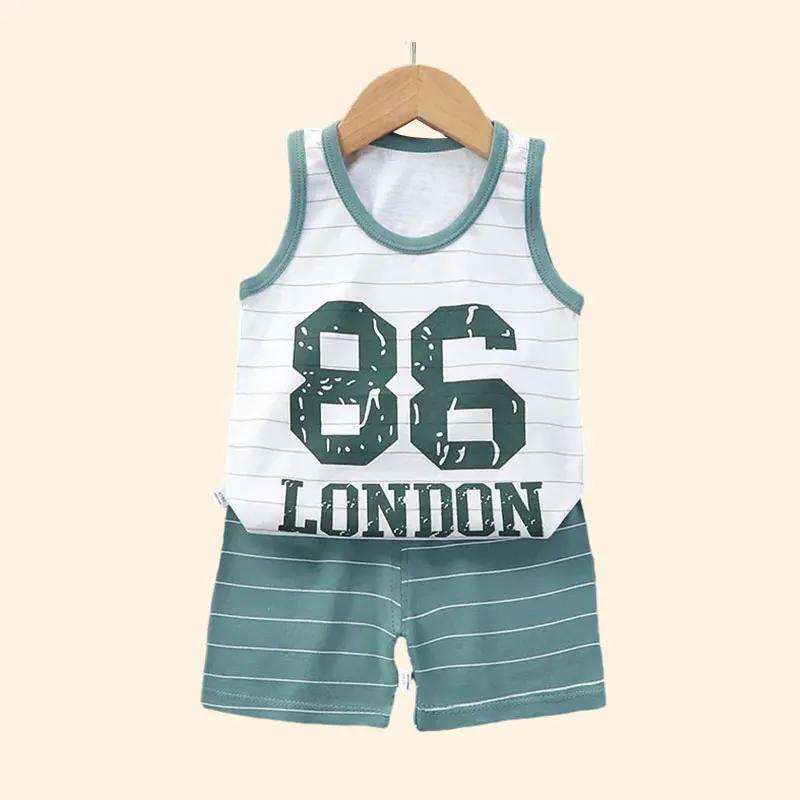 Ensemble de vêtements d'été en coton émaillé pour enfants, Économie et shorts pour bébés, haut en fi