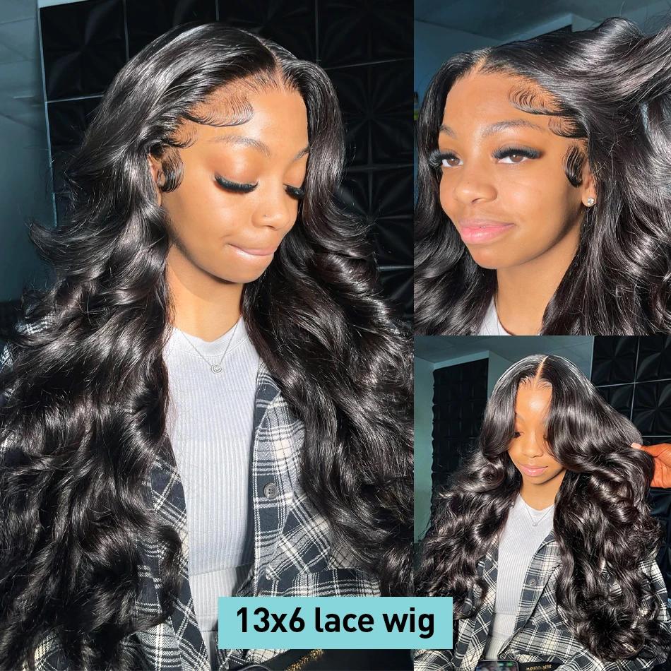 Perruque Lace Front Wig Body Wave Brésilienne Naturelle, Cheveux Humains, 13x4, 13x6, Pre-Plucked, 3