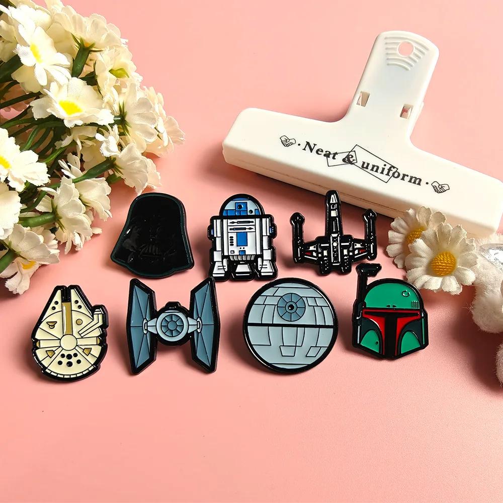 Ensemble de 7 épingles en émail Star Wars, collection de broches avec Stormtrooper, Darth Vader, Mil