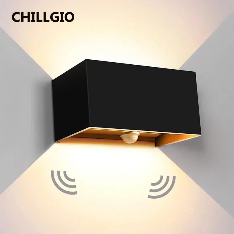 CHILLGIO extérieur capteur mouvement appliques murales étanche porche jardin décoration lampe IP65 m