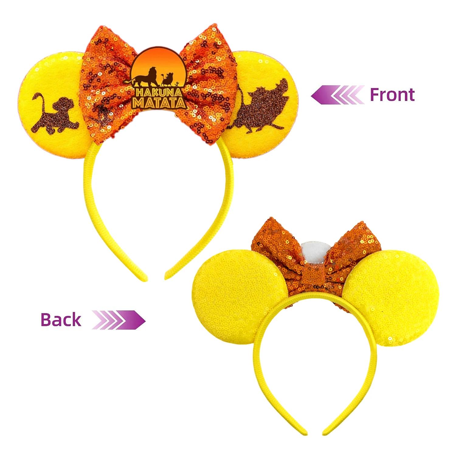 Bandeaux Mickey Mouse le roi Lion Mufasa Simba oreilles bandeaux pour filles enfant Pumba chapeaux f