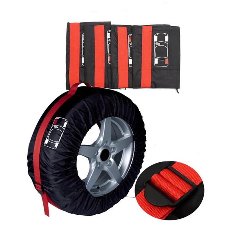 Housse de protection pour pneus de secours de voiture, 4 pièces/lot, sacs de rangement en Polyester