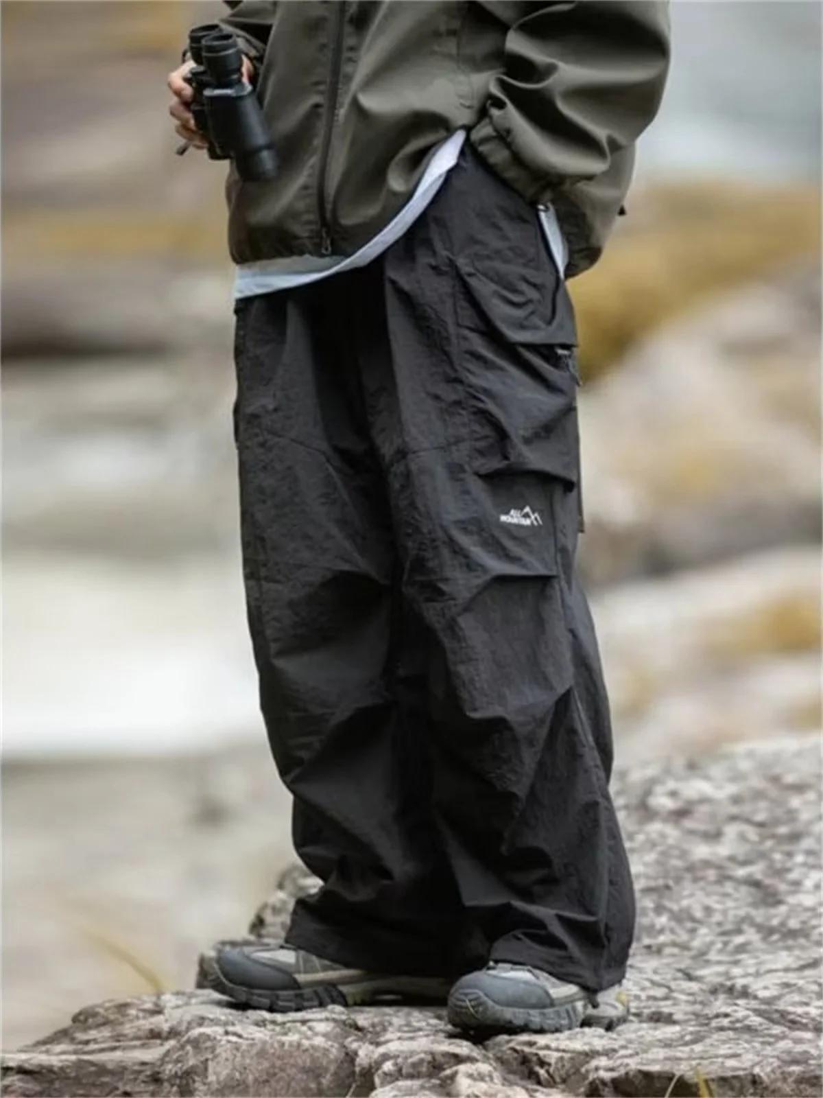 Pantalon de travail imperméable pour hommes, pantalon d'alpinisme Hip Hop, pantalon Harajuku décontr
