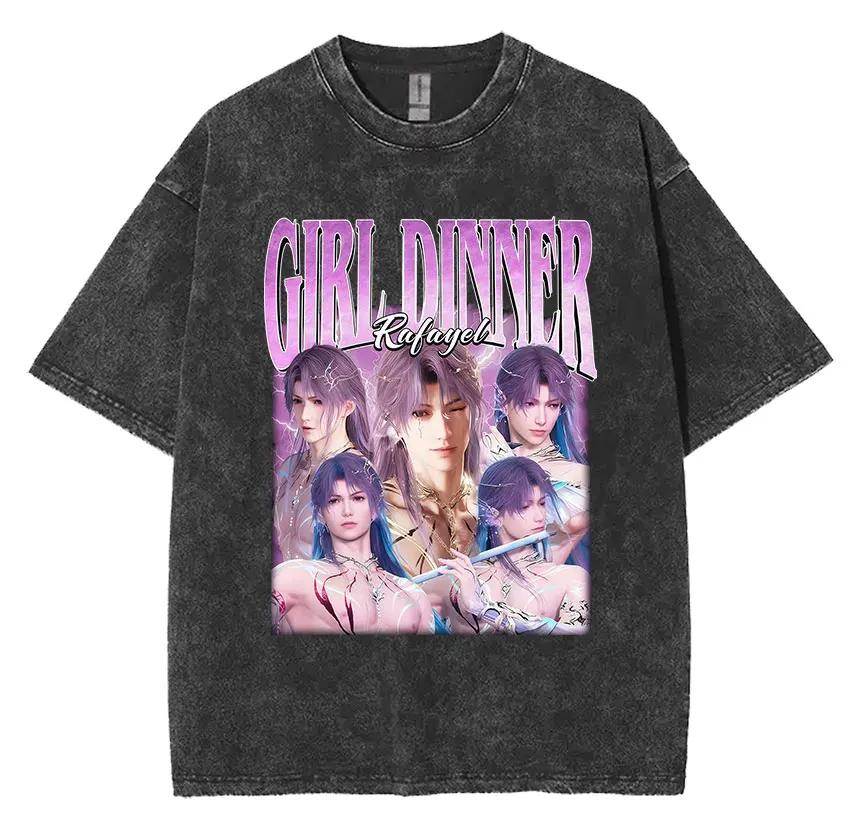 Drôle fille dîner Caleb graphique T-Shirt amour et espace profond nouveauté coton t-shirts mode haut