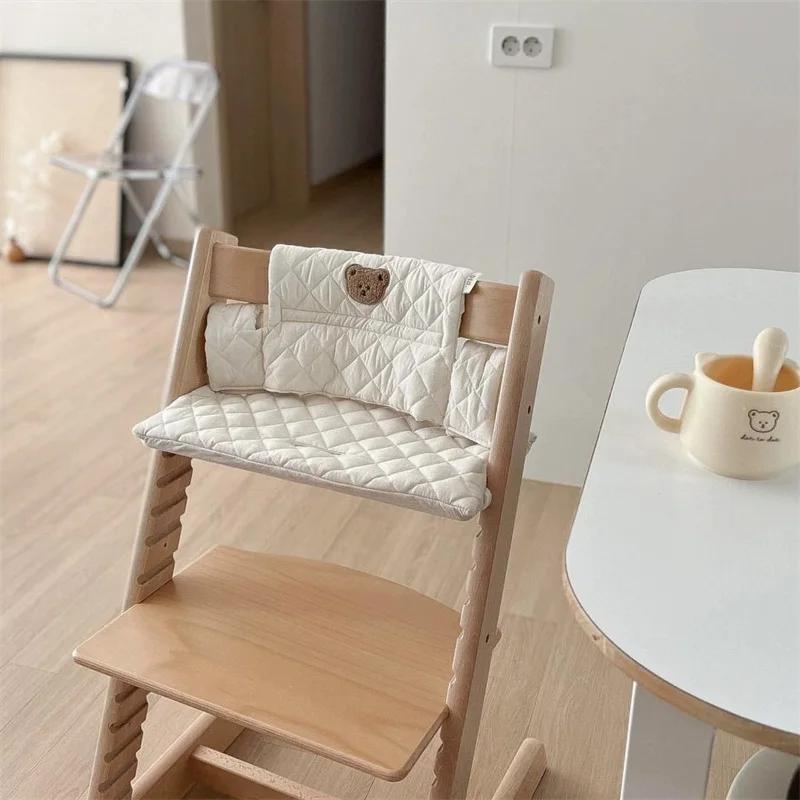 Coussin chaise haute ours lapin pour bébé - Accessoire confortable pour siège de salle à manger ergonomique