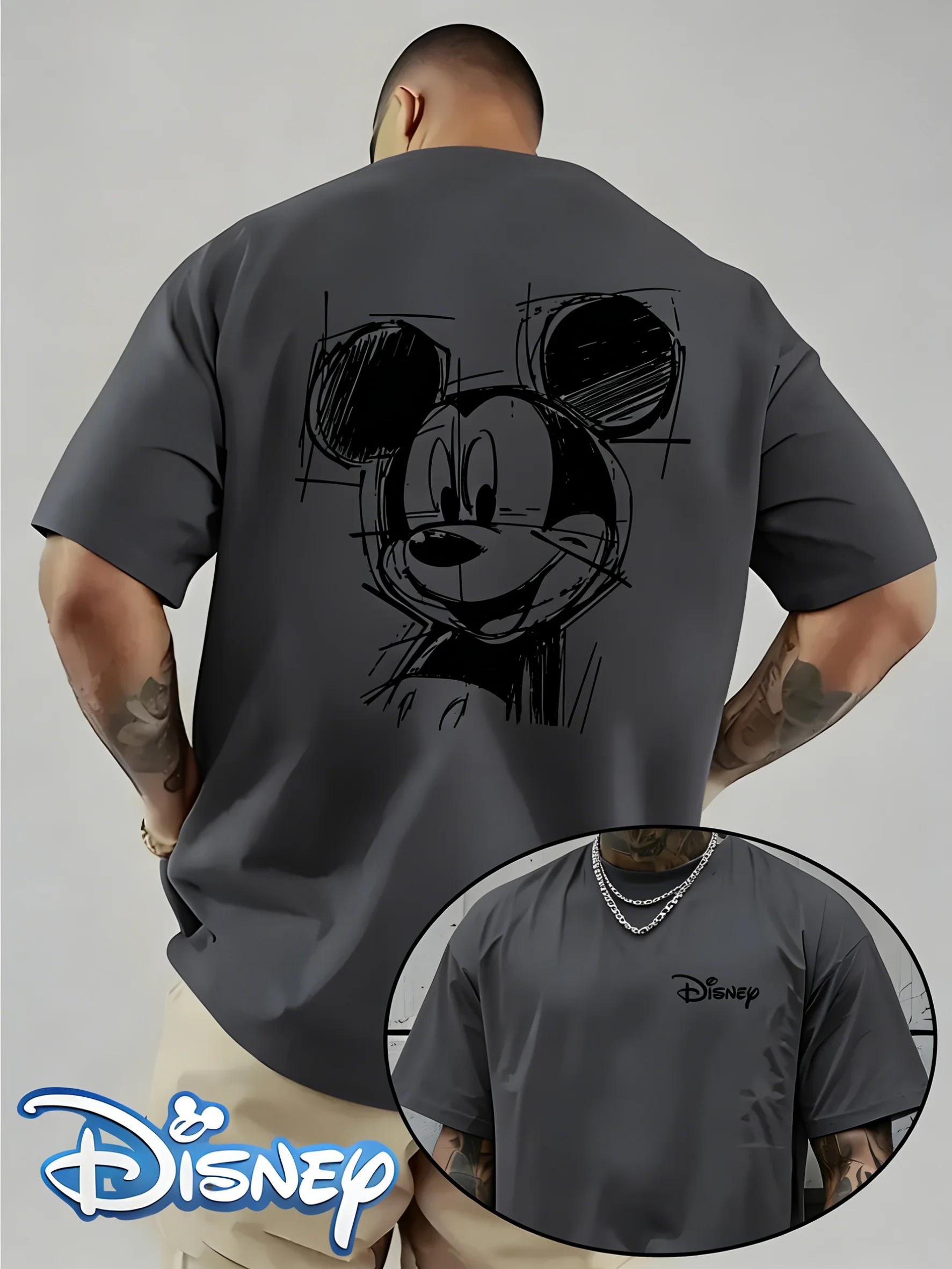 T-shirt imprimé dessin animé Disney Mickey, Harajuku, ample et décontracté, Y2K, manches courtes, en