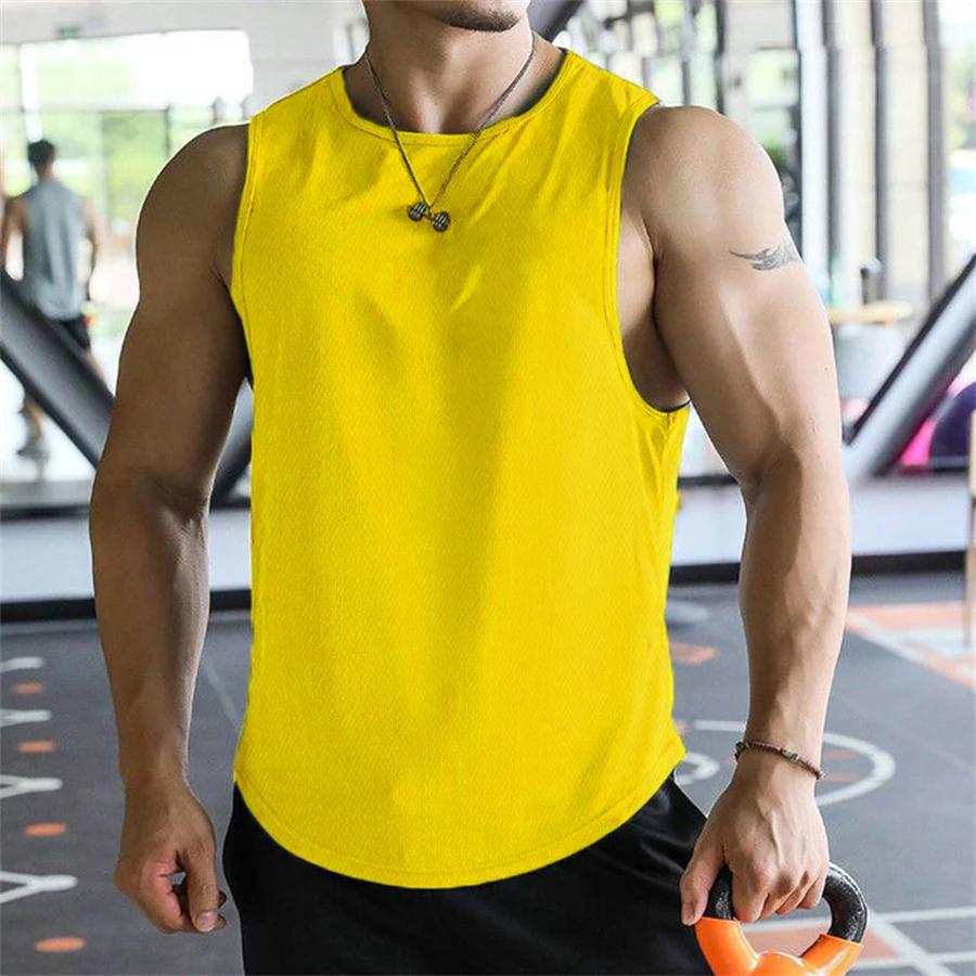 T-shirt en maille de polyester à séchage rapide pour hommes, haut de basket-ball, matériau respirant