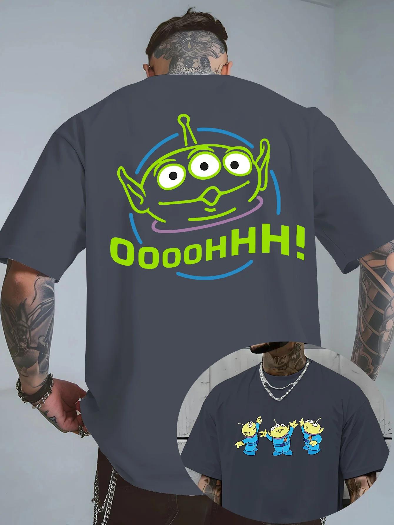 Disney film de dessin animé Toy Story Alien imprimé T-shirt 2026 hommes et femmes été nouvelle tenda