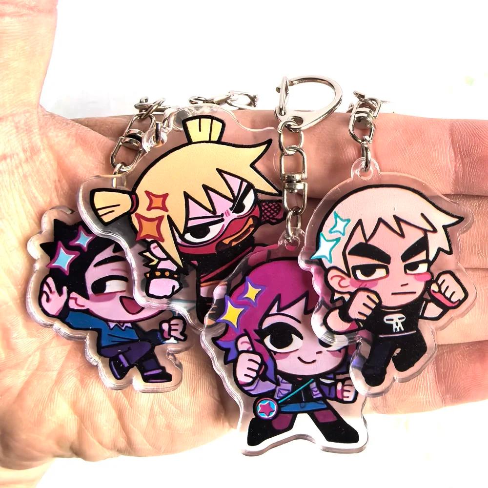 Garçon tordu Scott Pilgrim décolle porte-clés en acrylique cadeau d'anniversaire pour garçons et fil