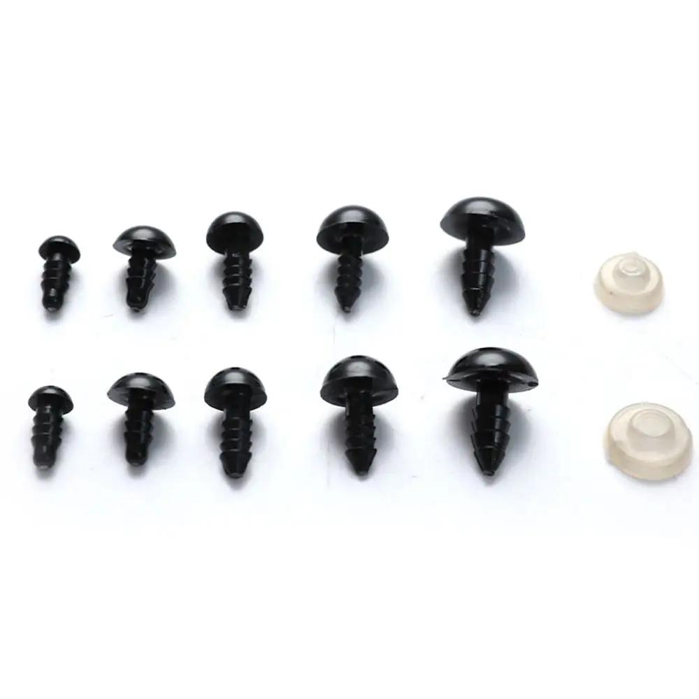 100 pièces 10mm globe oculaire poupée accessoires noir en peluche yeux de sécurité Amigurumi pour jo